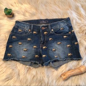 Lucky Brand Malibu Shorts w/ Gold Elephants